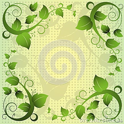 wallpaper green leaves. Green Leaf Swirl Abstract