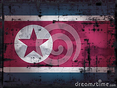 north korea flag. GRUNGE NORTH KOREA FLAG (click