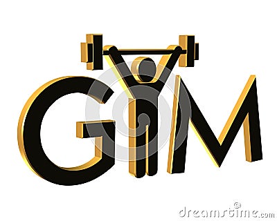 Logo Design Free on Gym Fitness Logo 3d Isolated Royalty Free Stock Images   Image