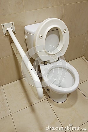 Handicap Bathroom on Handicap Toilet Royalty Free Stock Image   Image  1382656