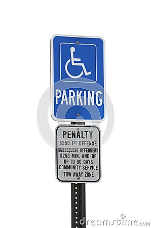 HANDICAPPED PARKING SIGN Handicapped