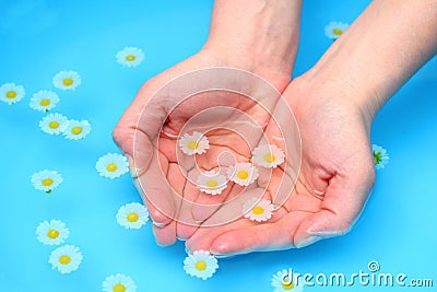 Stock Image: Hands full of water. Image: 637241