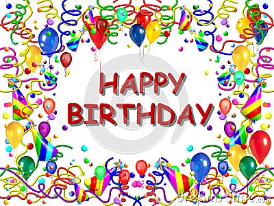 Posters Print on Royalty Free Stock Photography  Happy Birthday Poster  Image  5552097