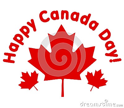 Happy Canada Day Maple Leaves