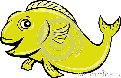happy cartoon fish