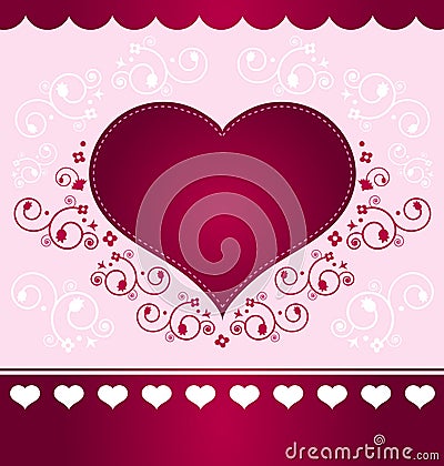 Stock Images: Heart Design on light pink background