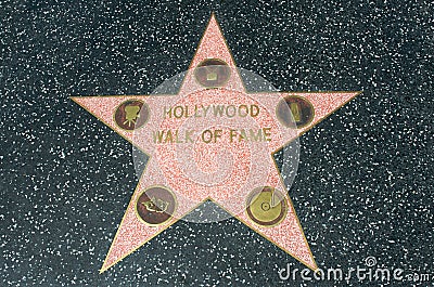 Hollywood Stars Walk Fame on Hollywood Walk Of Fame Star Royalty Free Stock Photography   Image