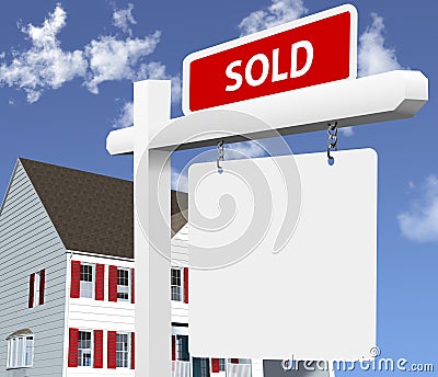 Real Estate Comps on Sharp  Bright Illustration Of A Sold Real Estate Sign In Front Of A