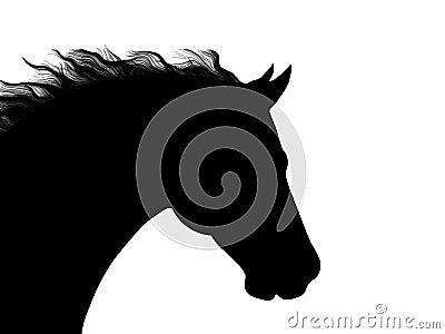 HORSE HEAD SILHOUETTE + VECTOR (click image to zoom)