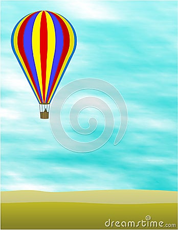 Hot Air Balloon Illustration. HOT AIR BALLOON ILLUSTRATION
