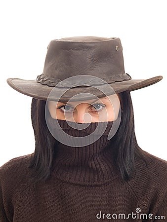 hot-bandit-girl-in-hat-and-with-hidden-f
