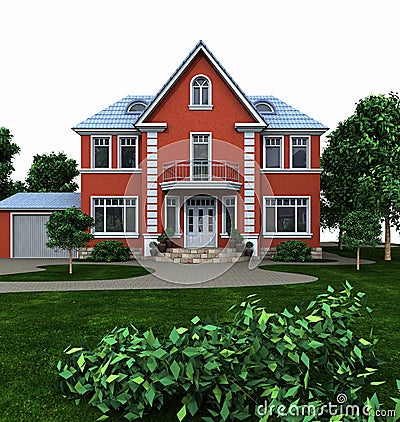 Dream House on See The Main Facade Of The House  Facing The Street  Two Storey House