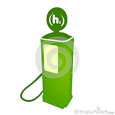 gas pump vector free. Royalty Free Stock Photos: Hydrogen clean fuel pump vector