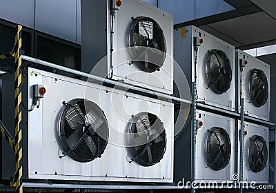 Central  Conditioning  Grill on Home   Stock Photography  Industrial Air Conditioning
