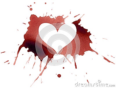 Ink Heart Stock Images