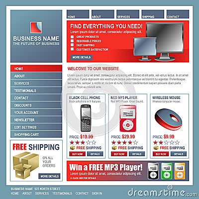  Store on Home   Stock Photography  Internet Website Technology Store Template