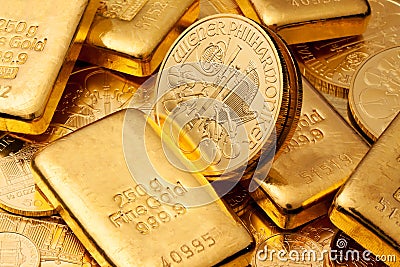 Investing In Real Gold Stock Images