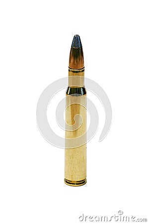 ISOLATED 30-06 BULLET ON WHITE A 