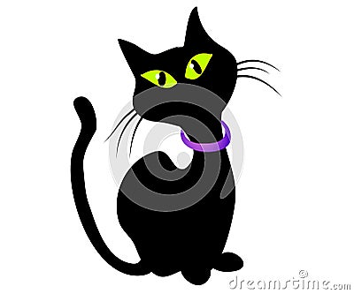 black and white cat clip art. ISOLATED BLACK CAT CLIP ART
