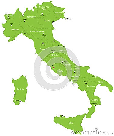 cities in italy. MAP OF MAJOR CITIES IN ITALY