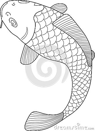 Fish Coloring Sheets on Japanese Koi Fish Vector Royalty Free Stock Photos   Image  7480808