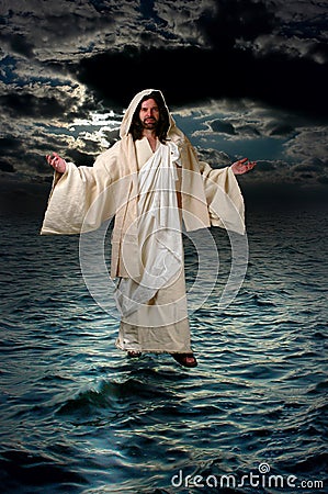 pictures of jesus walking on water. JESUS WALKING ON THE WATER (click image to zoom)