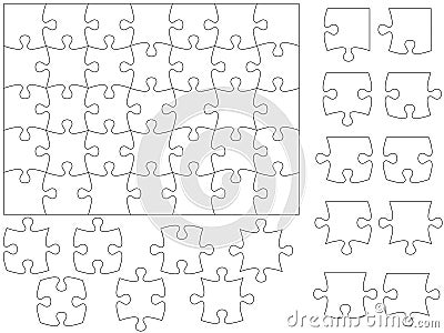  Jigsaw Puzzles on Jigsaw Puzzle Template Royalty Free Stock Image   Image  9719946