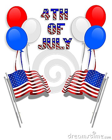  July Coloring on July 4th Background Clip Art