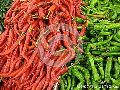 Photo of spicy chile peppers.