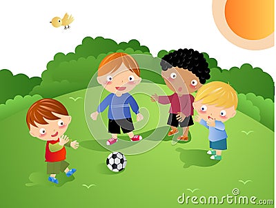 Stock Images: Kids Playing - Football
