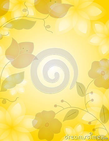 LIGHT YELLOW FLORAL BACKGROUND (click image to zoom)