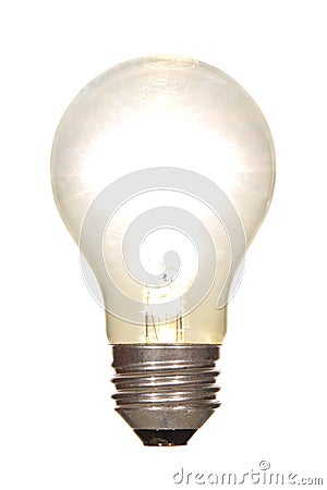 lit light bulb