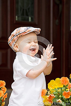 Stock Image: Little Boy Clapping. Image: 11367421