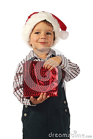 Gifts  Boys on Little Boy With Little Christmas Gift Bag Sbworld4 Dreamstime Com Id