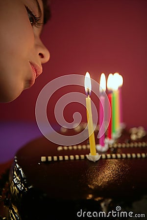  Girl Birthday Cakes on Little Girl Blowing Birthday Cake Candles Royalty Free Stock Images
