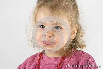  Girls on Home   Royalty Free Stock Image  Little Girl Wit Chubby Cheeks