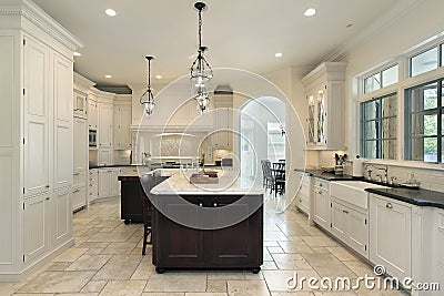 Luxury Kitchen on Luxury Kitchen With White Cabinetry  Click Image To Zoom