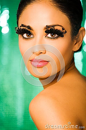 Makeup  Foundation on Makeup Forever Eyelashes Royalty Free Stock Image   Image  6249416