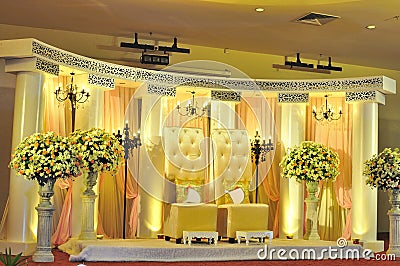 Wedding Stage Decoration on Malay Wedding Chair And Stage Decoration