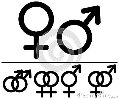 Royalty Free Stock Photography: Male and  female symbols. Image: 6851737