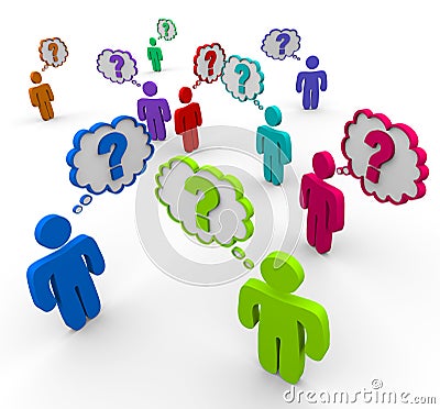 free images of people thinking. MANY PEOPLE THINKING OF QUESTIONS (click image to zoom)
