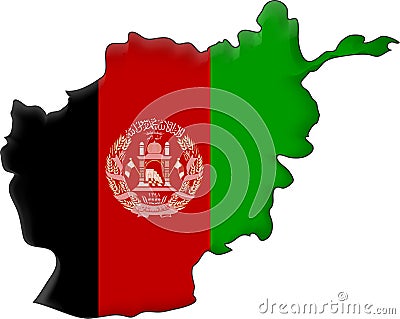 MAP FLAG AFGHANISTAN (VECTOR)