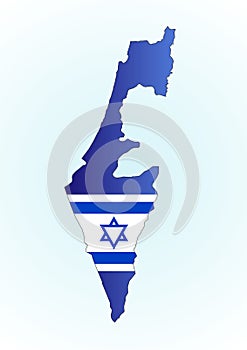 Map Israel And Flag Royalty Free Stock Photo