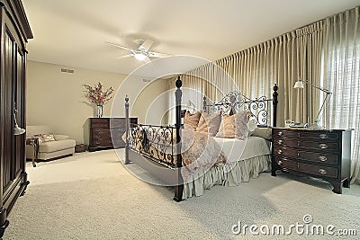 Black Wood Furniture on Stock Photo  Master Bedroom With Dark Wood Furniture  Image  12662905