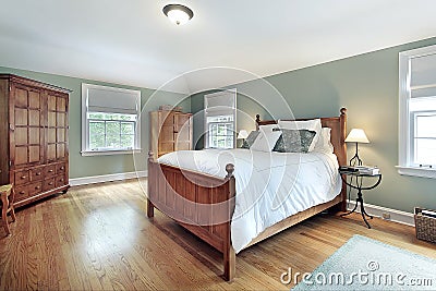 Home Wood Furniture on Home   Stock Photography  Master Bedroom With Oak Wood Furniture
