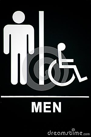Bathroom Signs on Mens Restroom Sign On Black Royalty Free Stock Images   Image  1875049