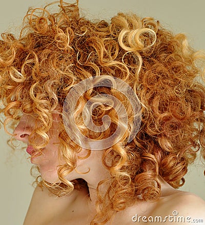 Curly Red Hair Man. MESSY CURLY RED HAIR (click