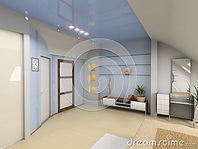 Royalty Free Illustration: Modern bedroom interior. Ima