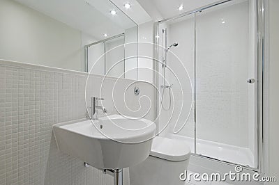 Suite Bathroom on Modern En Suite Bathroom Stock Images   Image  12719174