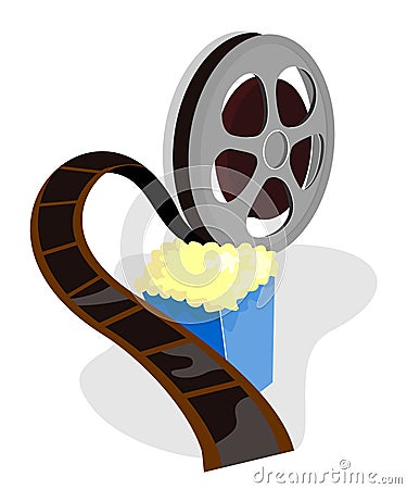 film reel clipart. Movie+reel+and+popcorn